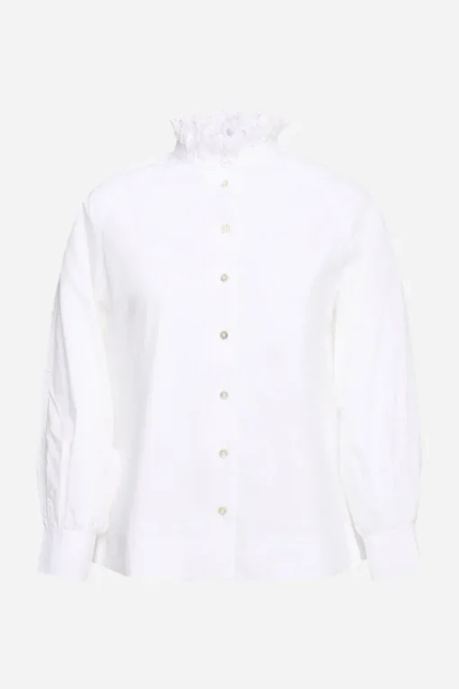 Bluse Mit Rüschenkragen