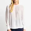 Chiffonbluse Mit Rundhalsausschnitt