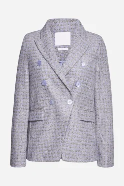 Karierter Wollblazer Mit Reverskragen