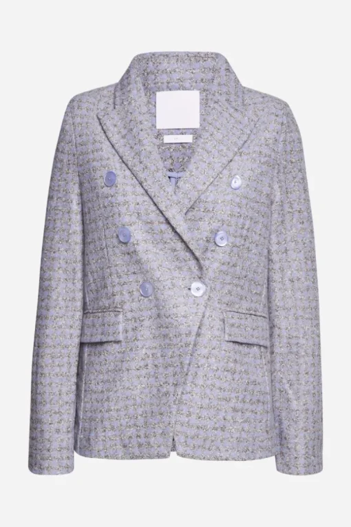 Karierter Wollblazer Mit Reverskragen