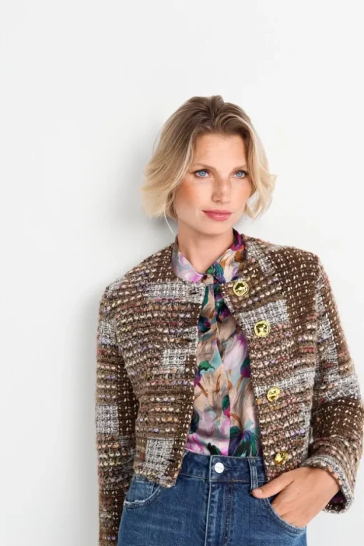 Kurze Bouclé-Jacke