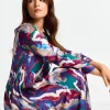 Midikleid Mit Abstraktem Print
