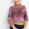 Pullover Aus Buntem Melange-Strick