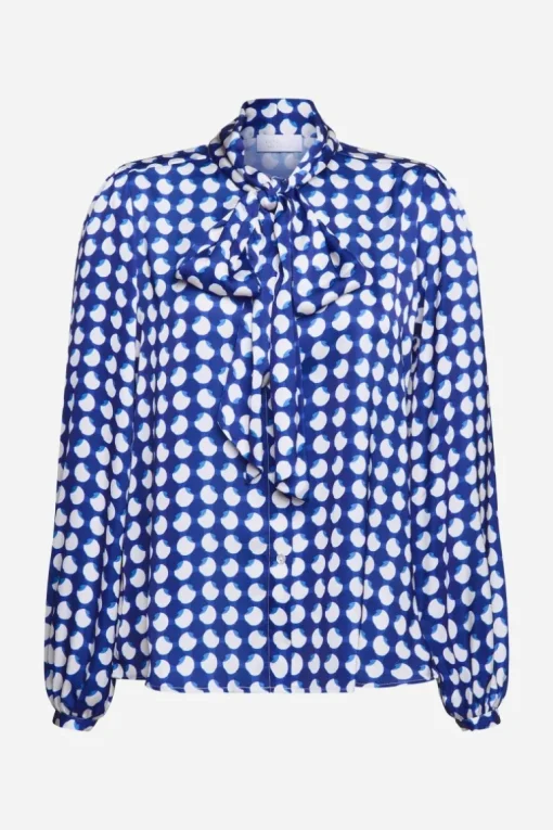 Schluppenbluse Mit Frill-Kragen