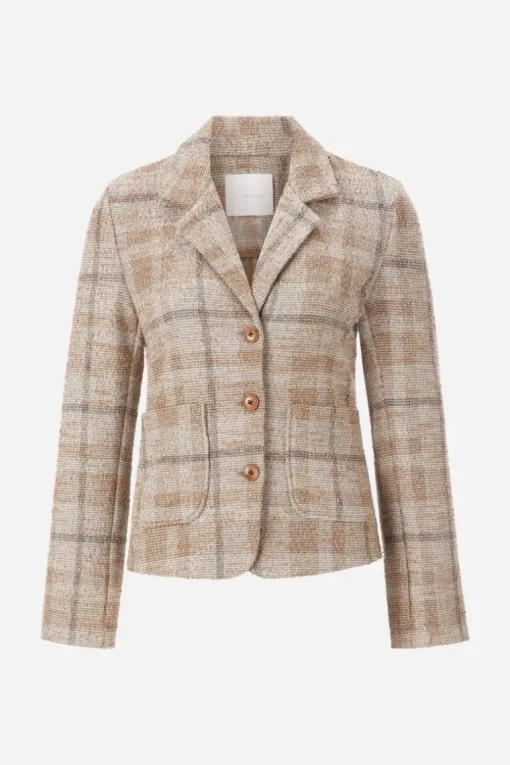 Taillierter Blazer Mit Karomuster