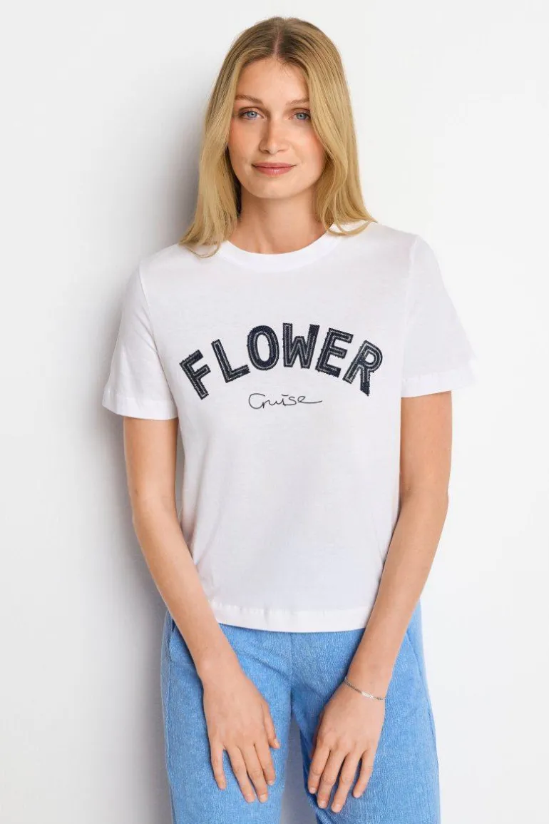 T-Shirt Mit Strassverzierung