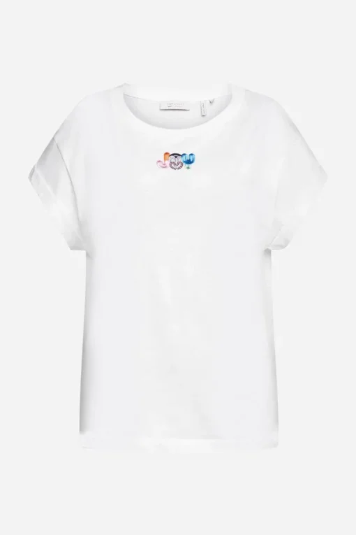 Weißes T-Shirt Mit Crew-Neck