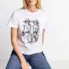 Weißes T-Shirt Mit Statement-Print