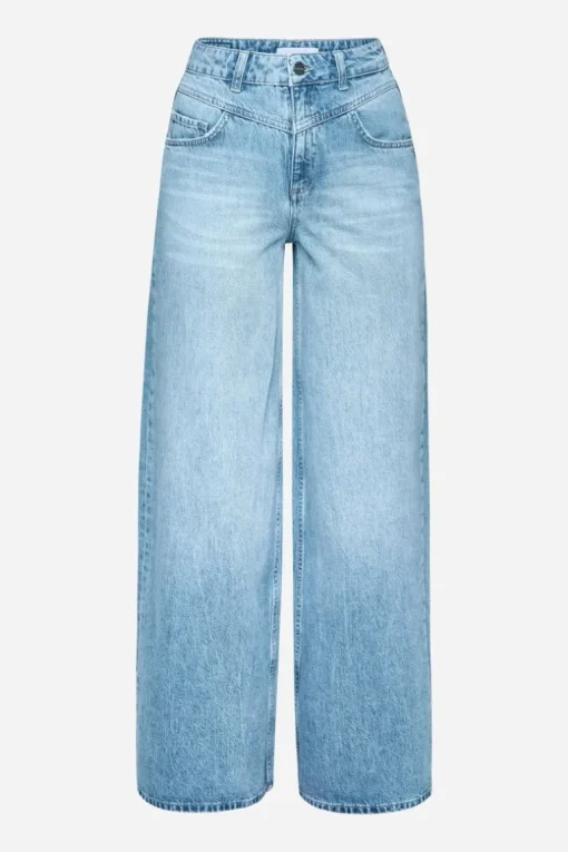 Wide Leg Denim Mit Passe