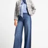 Wide Leg Denim Mit Seitenstreifen